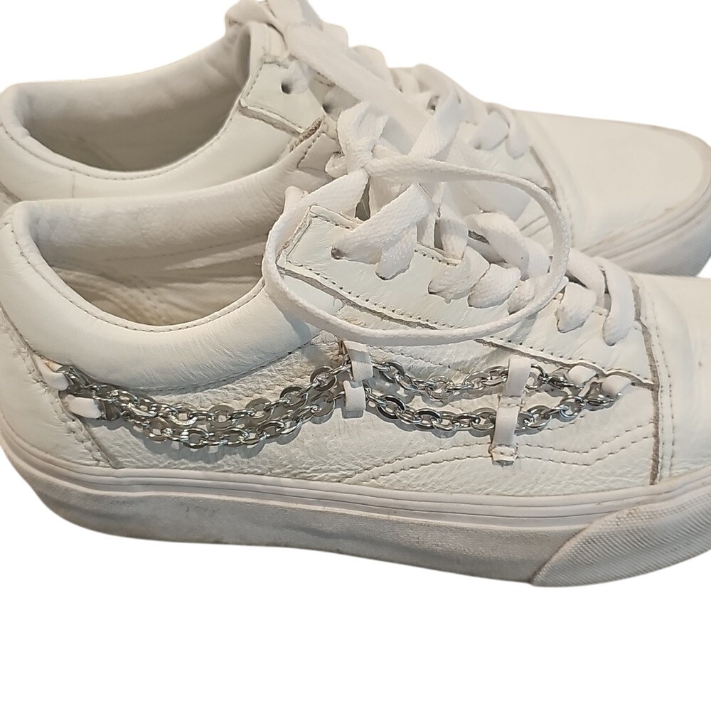 VANS White Sneakers with Chain Accents - Picture 5 of 6